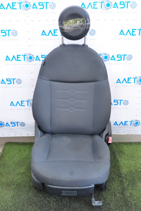 Passenger seat Fiat 500 12-13 without airbag, mechanical, leather-cloth black-gray