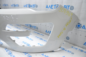 Front bumper upper part Ford Explorer 16-17 rest white, pokes