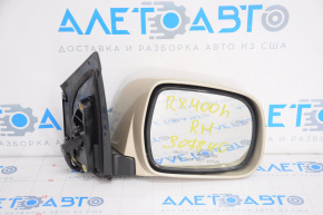 Side mirror right assembly Lexus RX330 RX350 RX400h 04-09 11 pins, gold