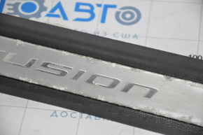 Door sill trim front right Ford Fusion mk5 13-16 black with chrome insert, corrosion