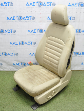 Driver's seat Ford Fusion mk5 13-15 without airbag, electric, beige cloth, dry-cleanable