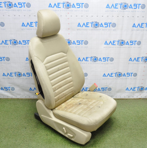Passenger seat Ford Fusion mk5 13-15 without airbag, electric, beige cloth, dry cleanable