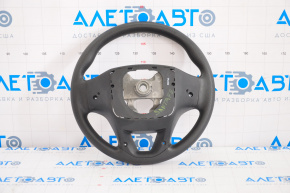 A bare steering wheel for a Hyundai Santa FE Sport 2013-2016 pre-restyling model, rubber, black, without buttons or overlays.
