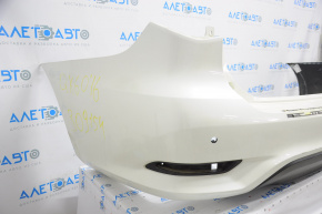Bare rear bumper Infiniti JX35 QX60 16-20 rest for parking sensors, white