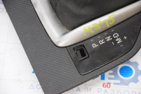 Mazda 3 14-15 BM shifter pad black with grey insert, worn