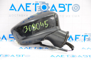 Right side mirror assembly Mazda 3 14-16 BM prerest 3 pins, black, scratch