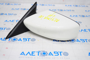 Side mirror left complete Nissan Altima 13-18 3 pins, white