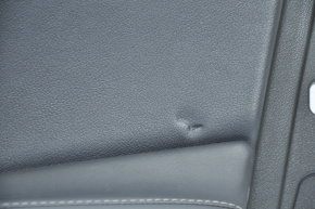 Door trim card front right Lexus ES300h ES350 13-15 black with black insert leather, armrest leather, molding under wood gloss, dent