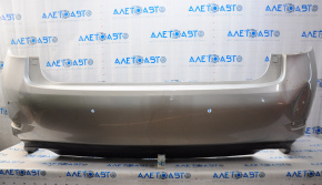 Bare rear bumper Lexus ES350 13-15 pre-restyling, silver, for parking brake, broken fasteners, tears, dents, scratches