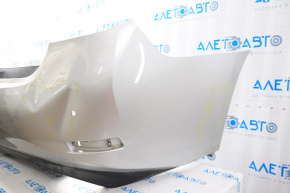 Bare rear bumper Lexus ES350 13-15 pre-restyling, silver, for parking brake, broken fasteners, tears, dents, scratches