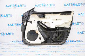 Door trim card front left Mazda 3 14-16 BM black, with gray insert, scratches, cracks