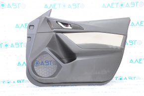 Door trim card front right Mazda 3 14-16 BM black, with gray insert, scratch