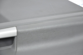 Door trim card rear left Toyota Prius V 12-14 dark gray leather under JBL speaker, leather defect