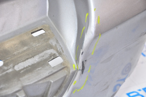 Rear bumper bare upper Jeep Patriot 11-17 silver, dented, scratches, tears