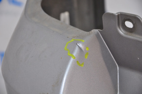 Rear bumper bare upper Jeep Patriot 11-17 silver, dented, scratches, tears