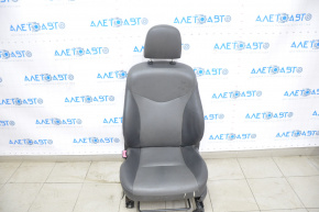 Driver's seat Toyota Prius V 12-14 without airbag, dark gray leather, leather defect