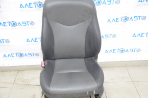 Driver's seat Toyota Prius V 12-14 without airbag, dark gray leather, leather defect