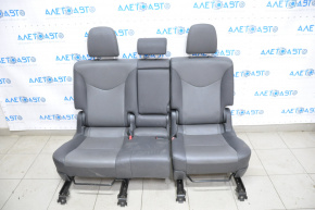 Rear row of seats 2 row Toyota Prius V 12-14 leather dark gray