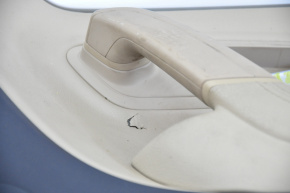 Door trim card rear right VW CC 08-11 black with beige insert leather, armrest leather, molding gray scratch gloss, scratches on leather, worn handle