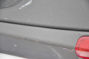 Door trim card rear right VW CC 08-11 black with beige insert leather, armrest leather, molding gray scratch gloss, scratches on leather, worn handle