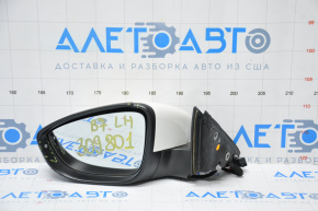 Left side mirror complete VW Passat b7 12-15 USA type as b8 6 pins, white, broken housing and turn signal