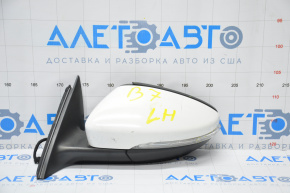 Left side mirror complete VW Passat b7 12-15 USA type as b8 6 pins, white, broken housing and turn signal
