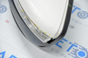 Left side mirror complete VW Passat b7 12-15 USA type as b8 6 pins, white, broken housing and turn signal