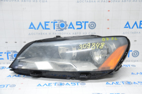 Headlight front left VW Passat b7 12-15 USA bare halogen, reflector is broken, glass is cloudy inside, no cover