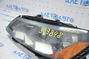Headlight front left VW Passat b7 12-15 USA bare halogen, reflector is broken, glass is cloudy inside, no cover