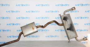 Exhaust line complete with barrel Ford Escape MK3 13-19 under chrome tips, pressed