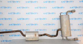 Exhaust line complete with barrel Ford Escape MK3 13-19 under chrome tips, pressed