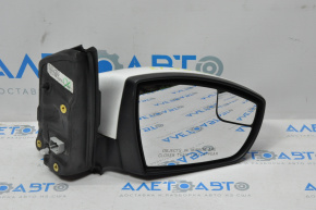 Right side mirror complete Ford Escape MK3 13-16 prerest 3 pins, white, crack