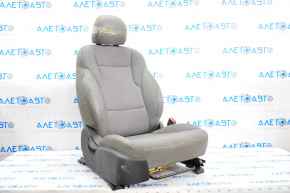 Passenger seat Hyundai Sonata 11-14 without airbag, manual, dark gray leather, dry-cleanable