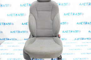 Passenger seat Hyundai Sonata 11-14 without airbag, manual, dark gray leather, dry-cleanable