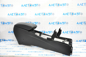 Central console armrest Hyundai Sonata 11-15 leather black, broken latch