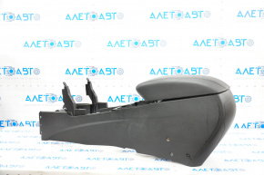 Central console armrest Hyundai Sonata 11-15 leather black, broken latch