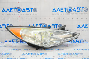 Headlight front right bare Hyundai Sonata 11-14 glossy reflector, cracks