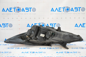 Headlight front right bare Hyundai Sonata 11-14 glossy reflector, cracks