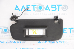 Left visor Jeep Grand Cherokee WK2 14-21 black