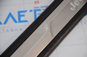 Door sill trim front left Jeep Grand Cherokee WK2 11-21 black with chrome, scratches