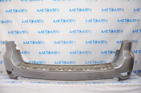 Rear bumper bare Jeep Grand Cherokee WK2 14-16 upper part, for parking sensors, silver, scratched