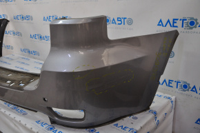 Rear bumper bare Jeep Grand Cherokee WK2 14-16 upper part, for parking sensors, silver, scratched