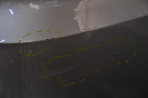 Rear bumper bare Jeep Grand Cherokee WK2 14-16 upper part, for parking sensors, silver, scratched