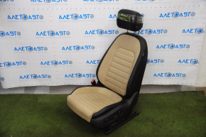 Driver's seat VW CC 08-17 with airbag, electric, leather black with beige insert