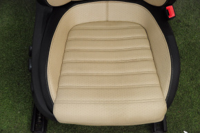 Passenger seat VW CC 08-17 with airbag, electric, leather black with beige insert