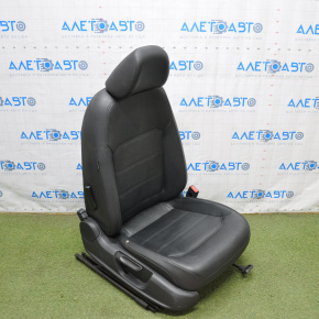 Passenger seat VW Passat b7 12-15 USA with airbag, mechanical, leather black, worn leather