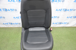 Passenger seat VW Passat b7 12-15 USA with airbag, mechanical, leather black, worn leather