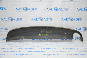 Rear bumper lip VW Passat b7 12-15 USA structure, for 1 pipe, scratches