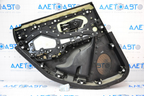 Door trim card rear right Jeep Cherokee KL 14-18 black with beige insert cloth, armrest leather