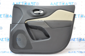 Door trim card front right Jeep Cherokee KL 14-18 black with beige insert, for cleaning